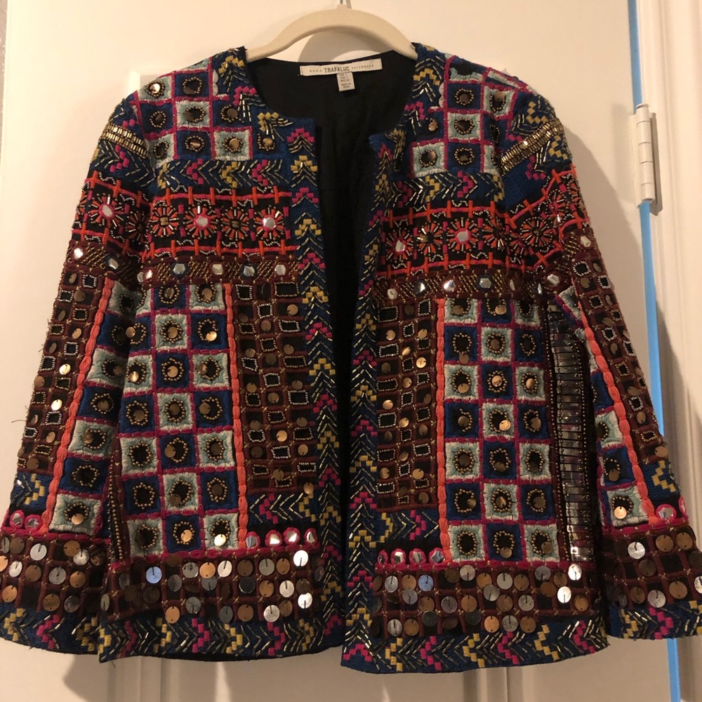 Zara beaded and embroidered jacket